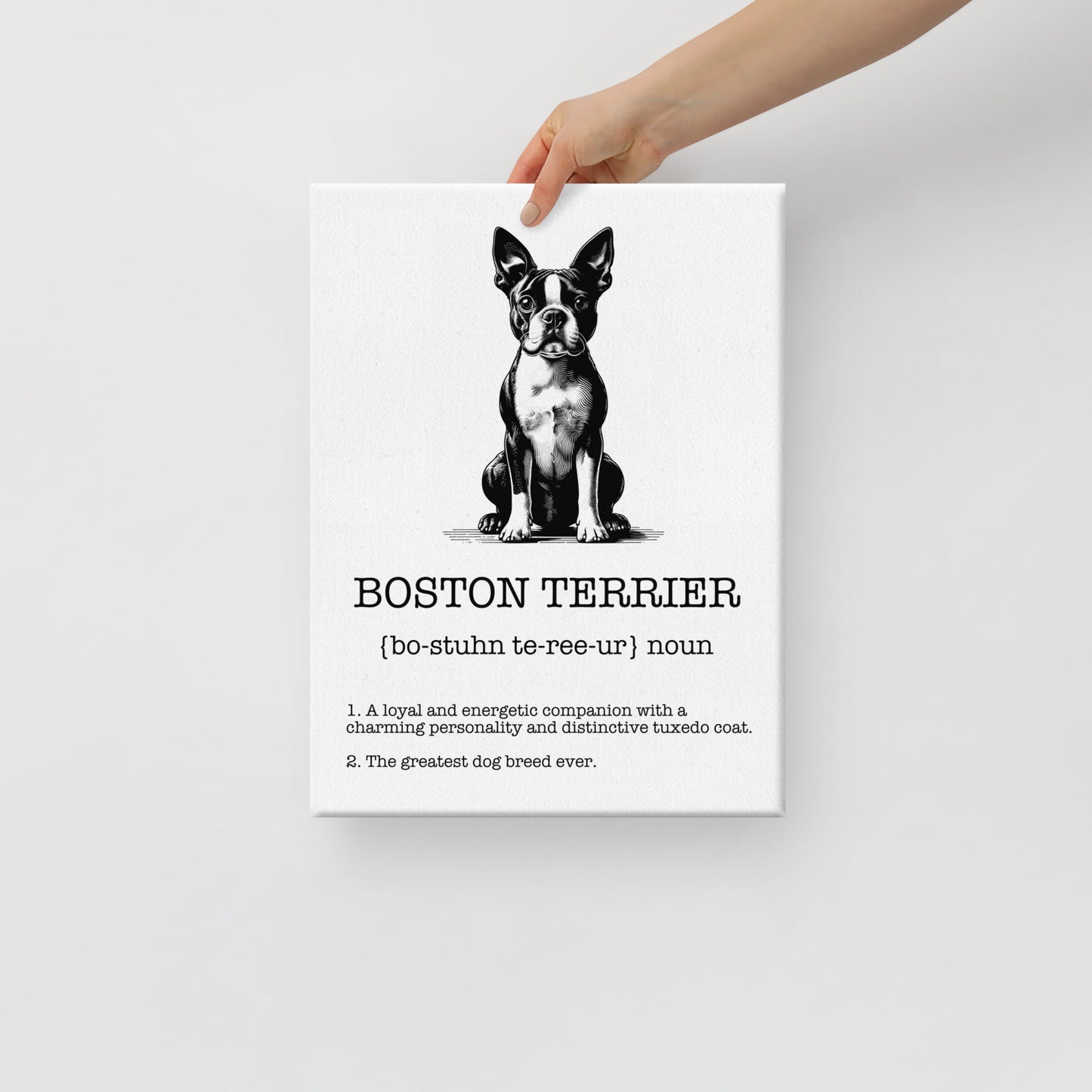 Boston Terrier Definition Canvas
