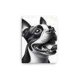 Overjoyed Boston Terrier Dog Canvas