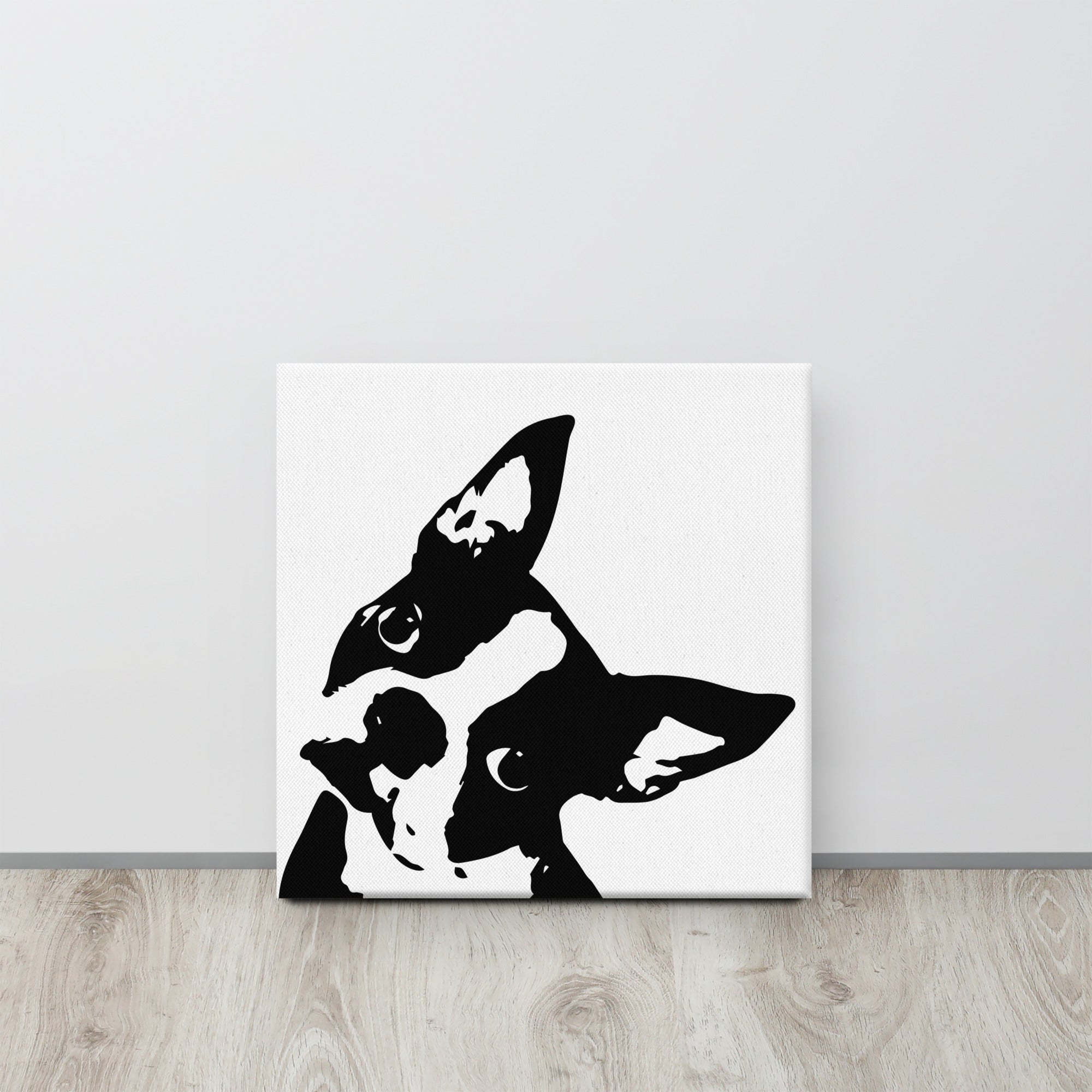 Boston Terrier Dog Head Tilt Canvas