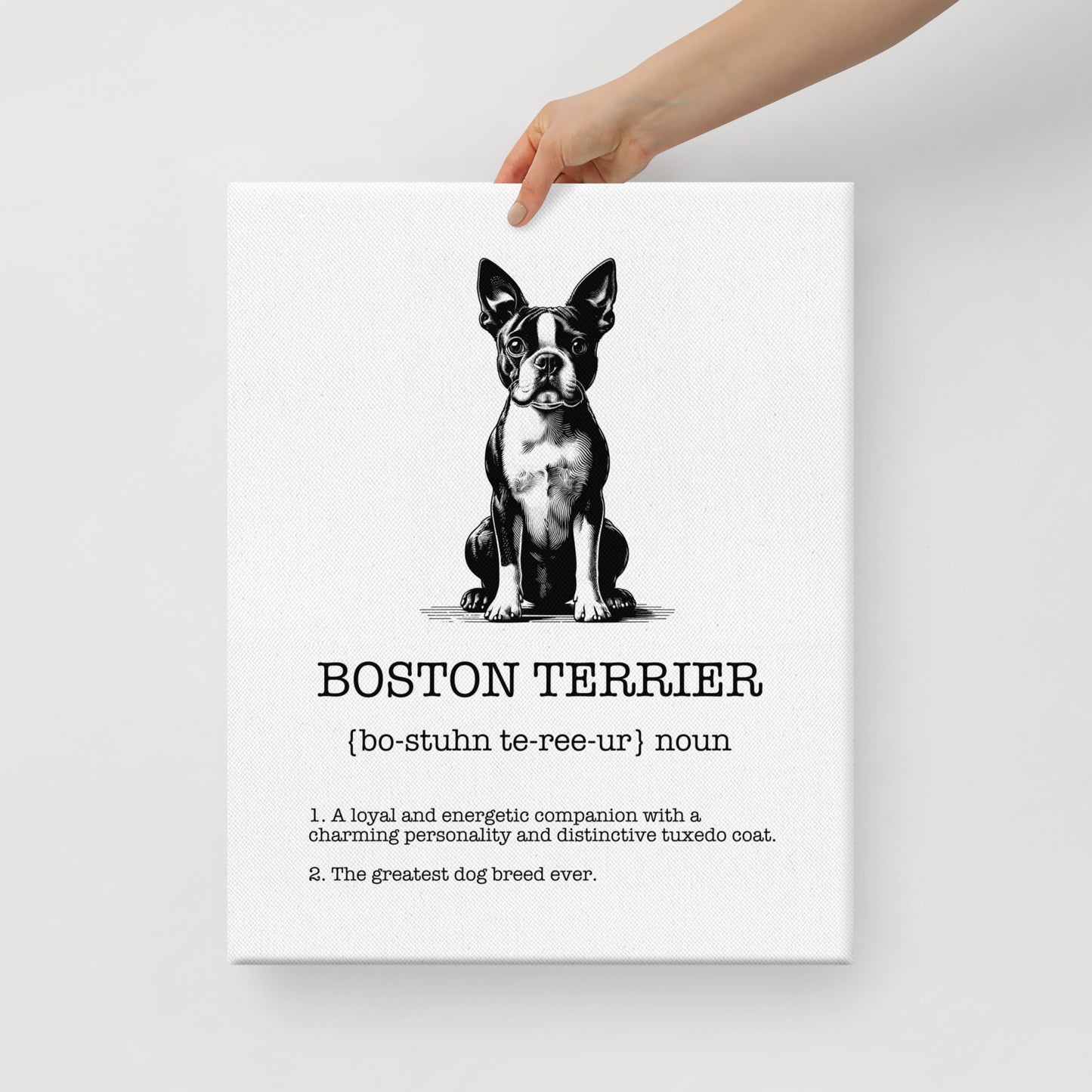 Boston Terrier Definition Canvas