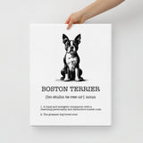 Boston Terrier Definition Canvas