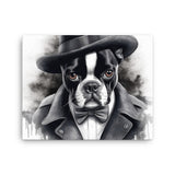 Boston Terrier Gentleman on Canvas