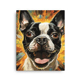 Zoomies Excitement Boston Terrier Dog Canvas