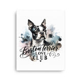 Elegant Watercolor Boston Terrier Art Canvas - Boston Terrier Love Club