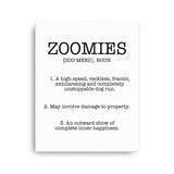 Zoomies Definition Canvas