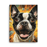 Zoomies Excitement Boston Terrier Dog Canvas