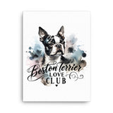 Elegant Watercolor Boston Terrier Art Canvas - Boston Terrier Love Club