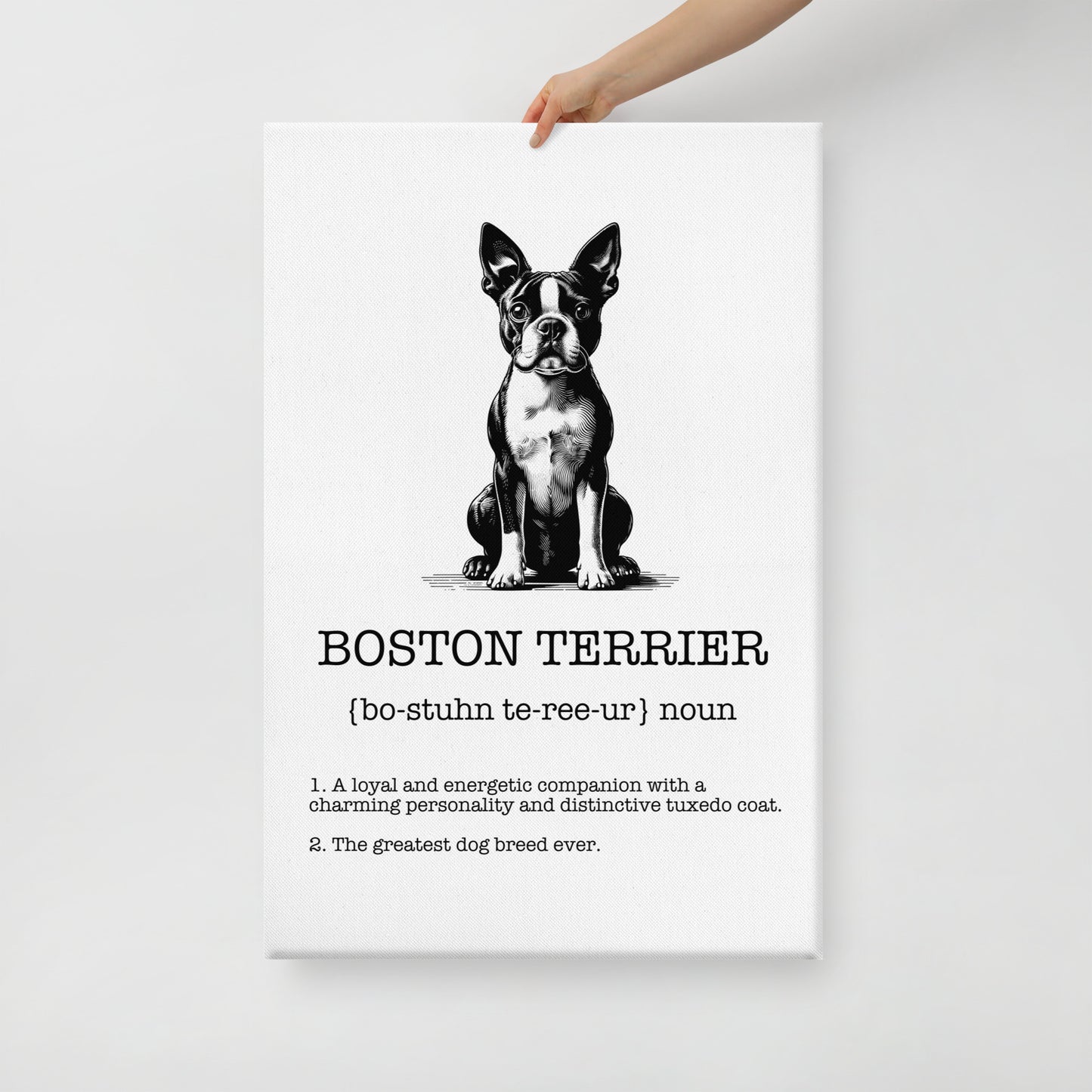Boston Terrier Definition Canvas