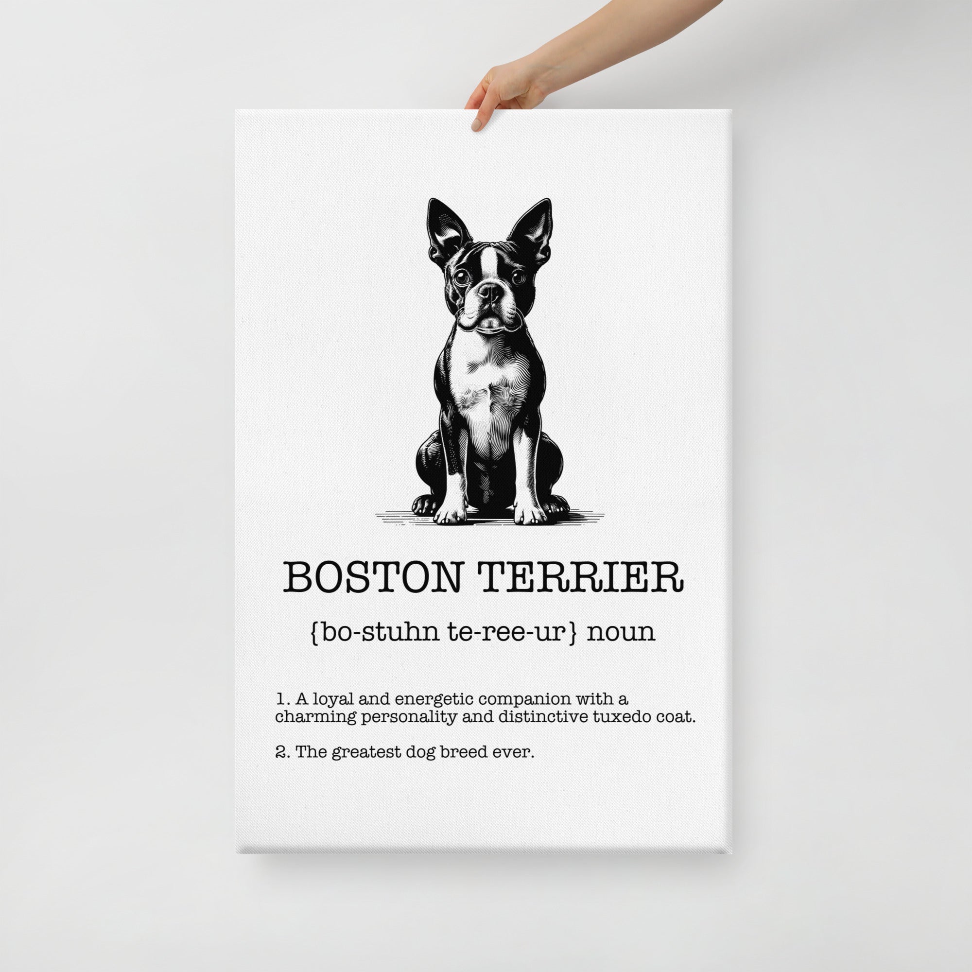 Boston Terrier Definition Canvas