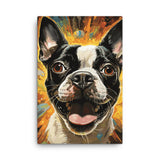 Zoomies Excitement Boston Terrier Dog Canvas