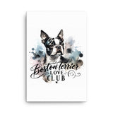 Elegant Watercolor Boston Terrier Art Canvas - Boston Terrier Love Club