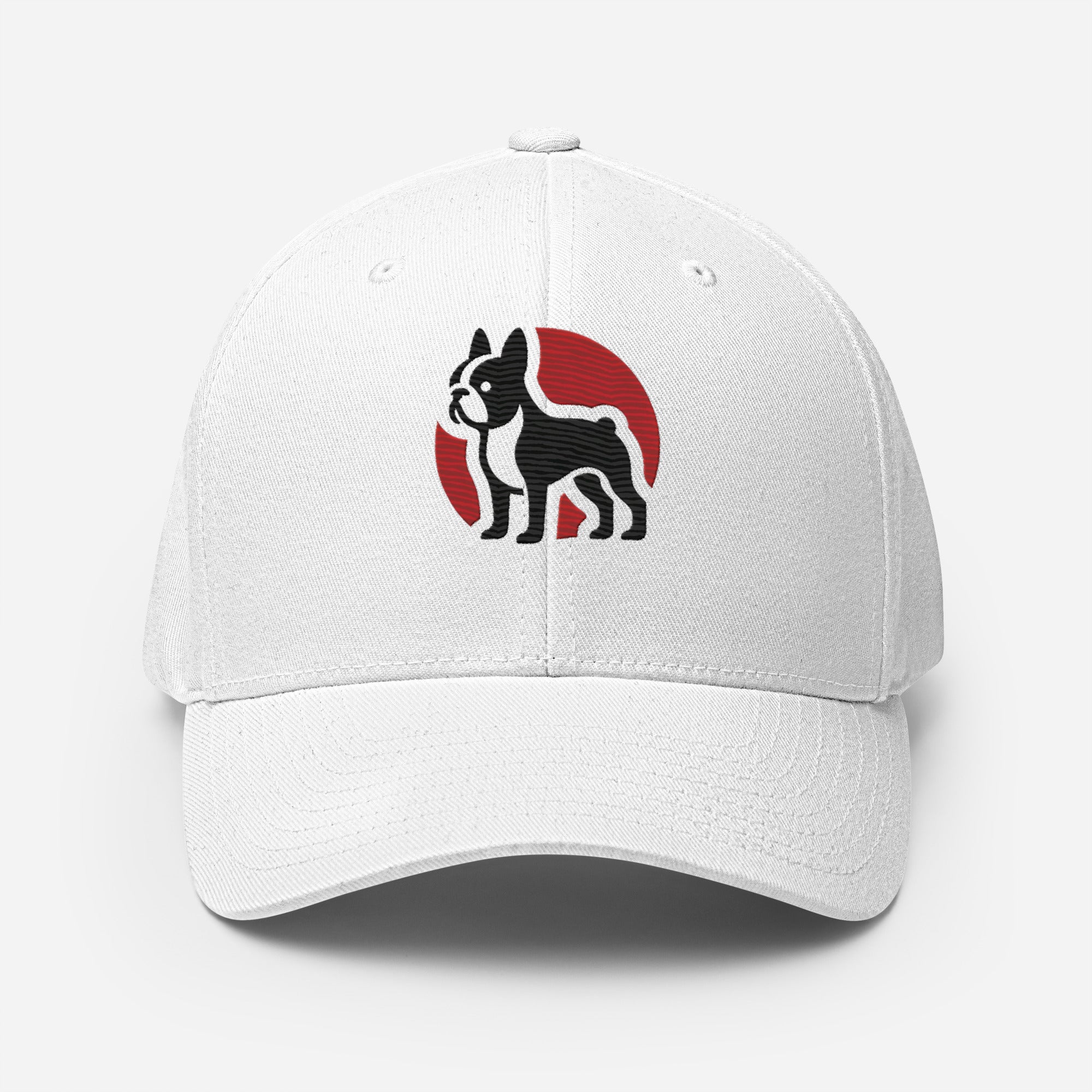 Boston Terrier Silhouette Logo Structured Twill Cap