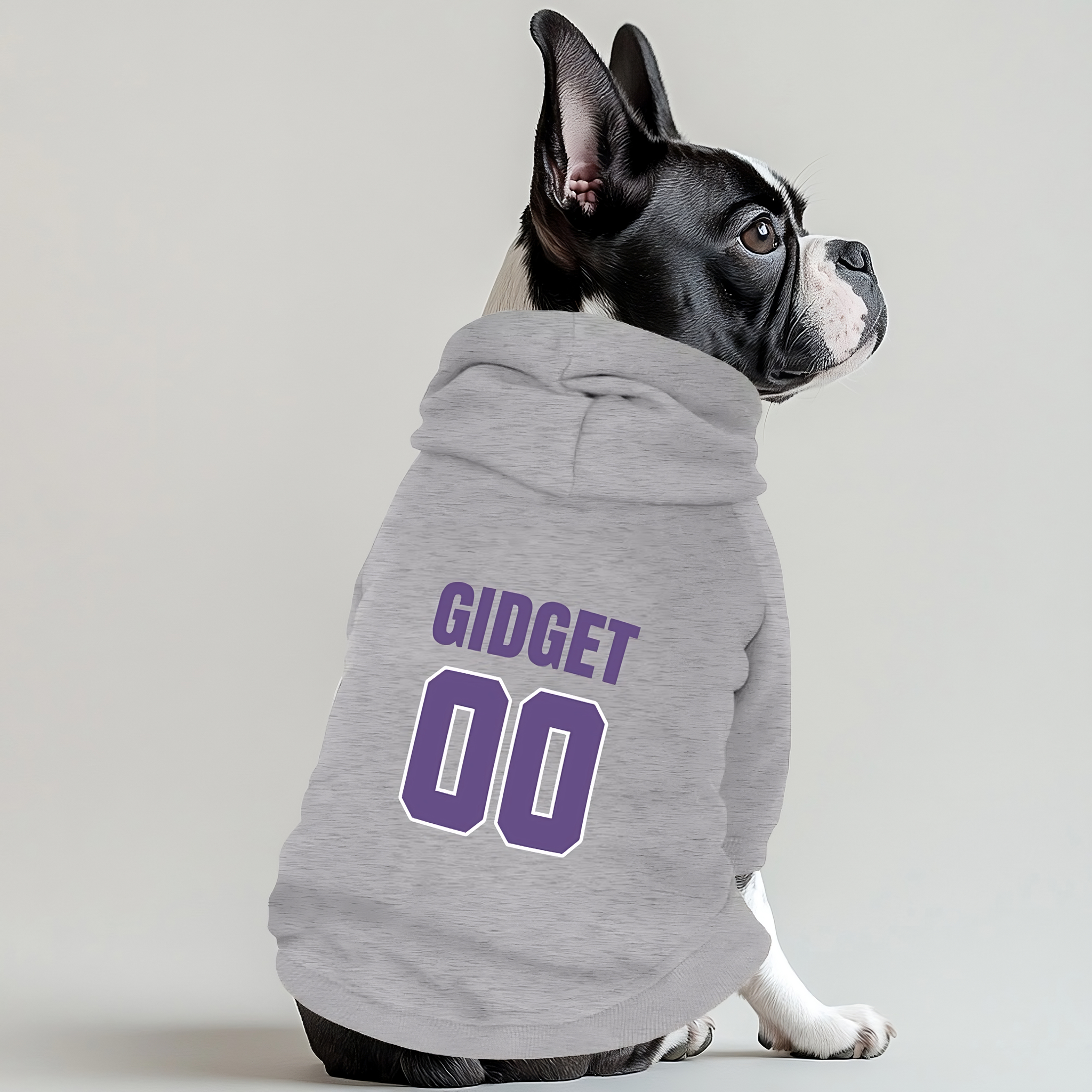 Personalized Boston Terrier Hoodies with Custom Name and Number - Stylish, Cozy and Premium 100% Cotton