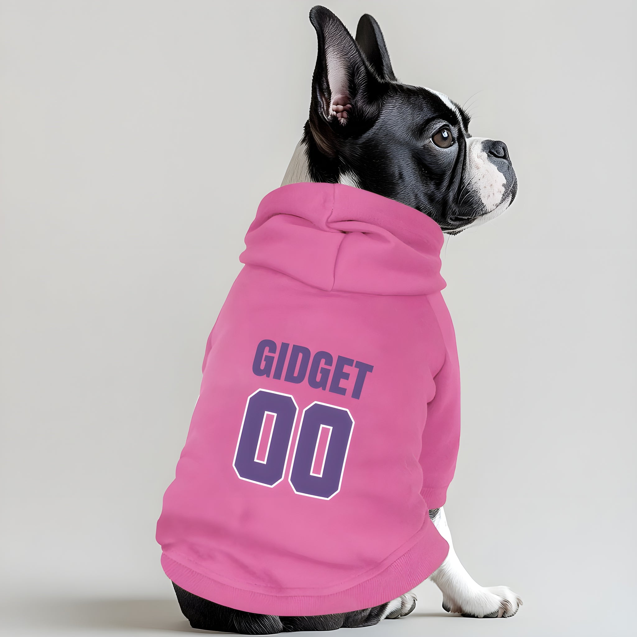 Personalized Boston Terrier Hoodies with Custom Name and Number - Stylish, Cozy and Premium 100% Cotton