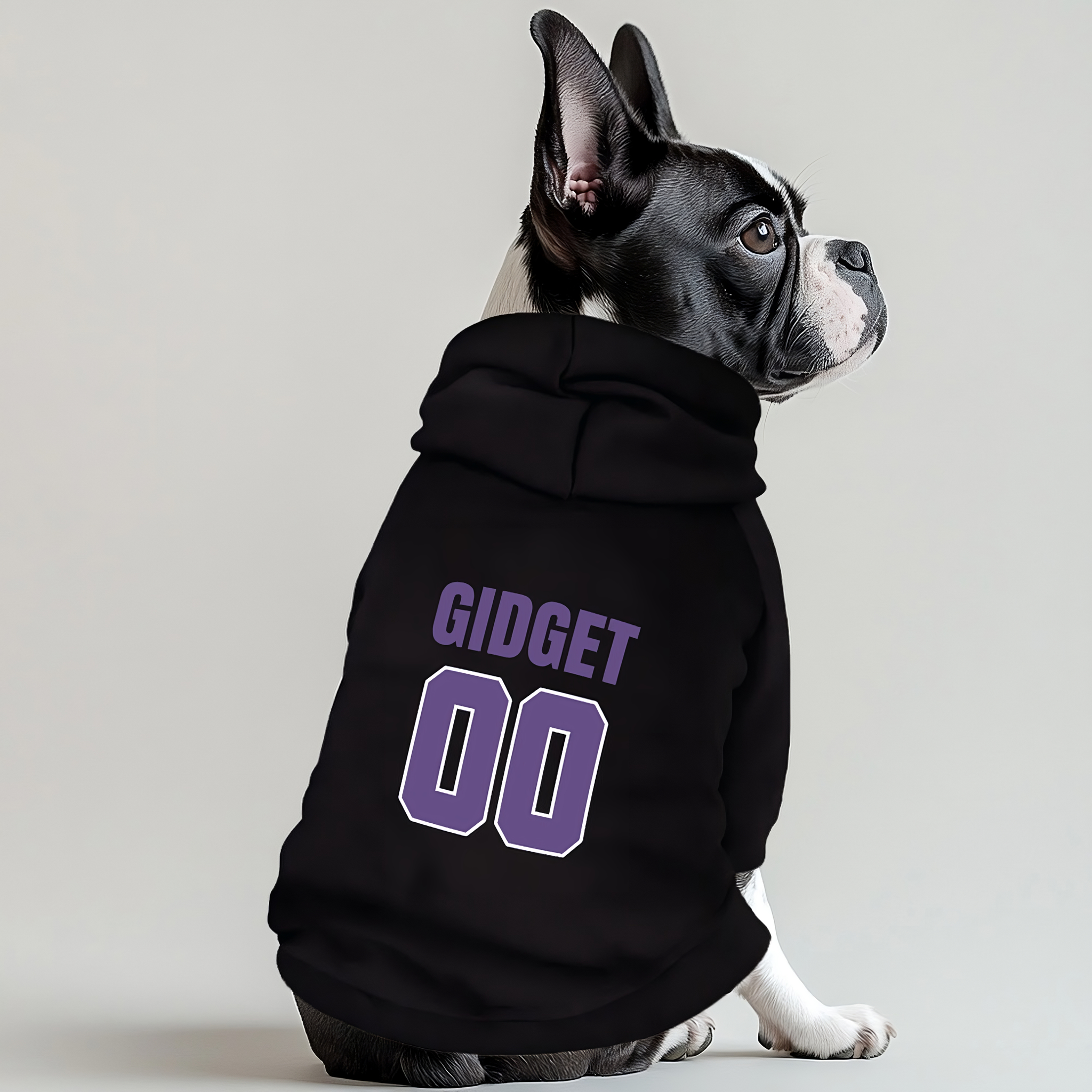 Personalized Boston Terrier Hoodies with Custom Name and Number - Stylish, Cozy and Premium 100% Cotton