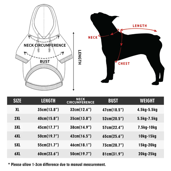Bad To The Bone 100% Cotton Dog Fleece Hoodie