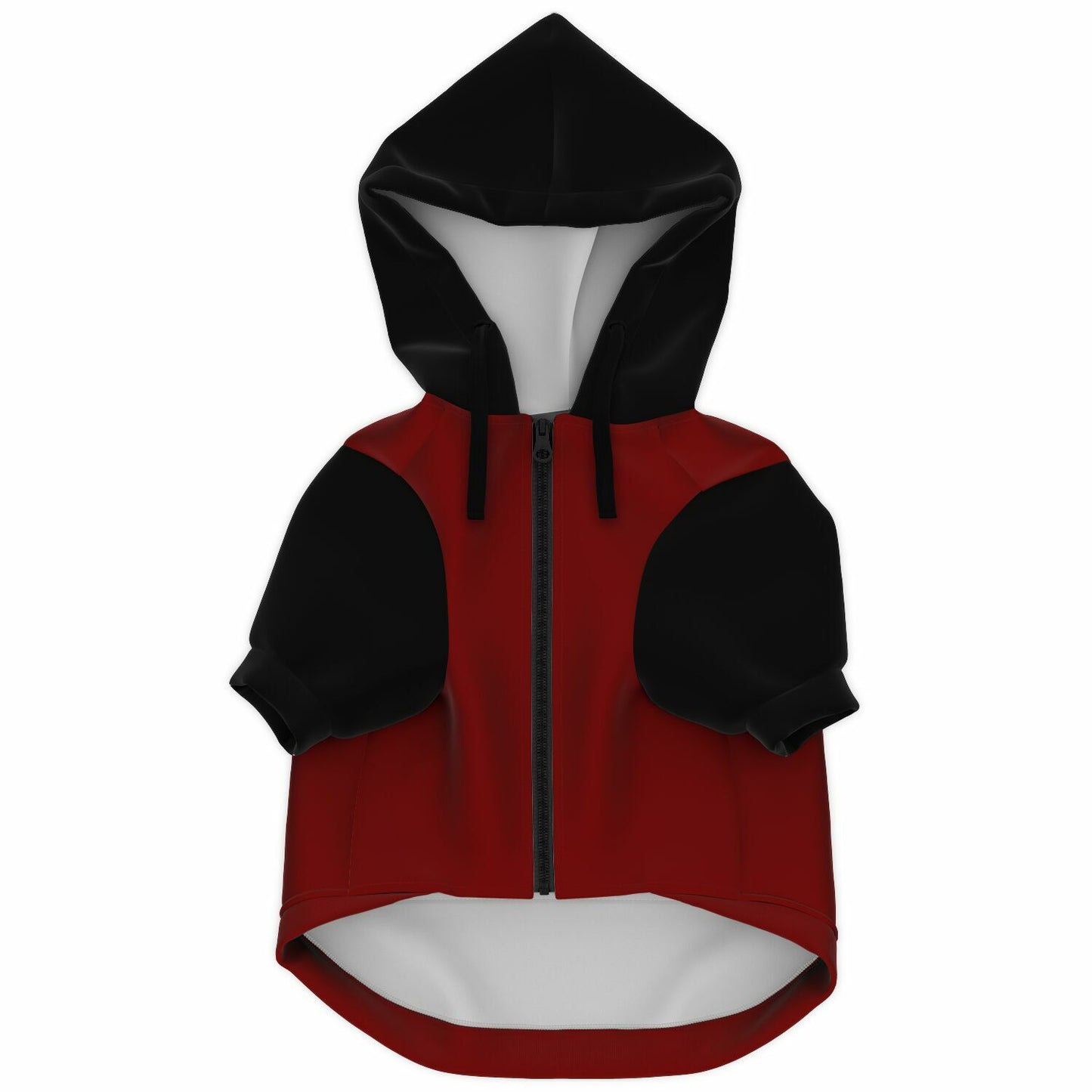 I'm A Boston Terrier Not A Fench Bulldog Zip-Up Dog Hoodie - Dark Red and Black