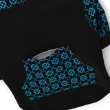 Fashion Dog Zip-Up Hoodie - Ornamental Blue Floral