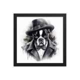 Boston Terrier Gentleman on Framed Poster