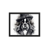 Boston Terrier Gentleman on Framed Poster