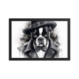 Boston Terrier Gentleman on Framed Poster