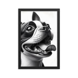 Overjoyed Boston Terrier Dog Framed Poster