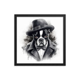 Boston Terrier Gentleman on Framed Poster
