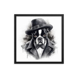 Boston Terrier Gentleman on Framed Poster