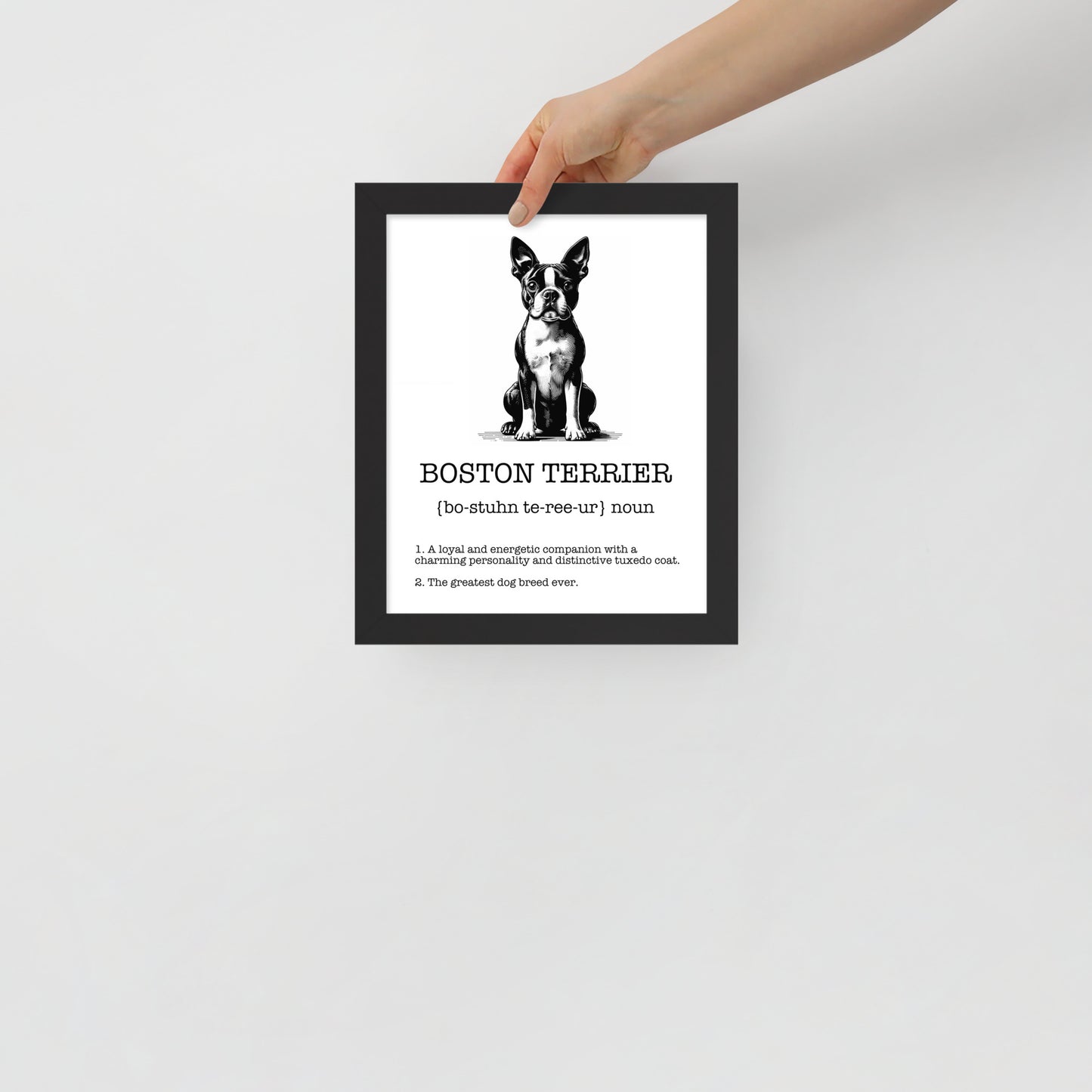 Boston Terrier Definition Framed Poster