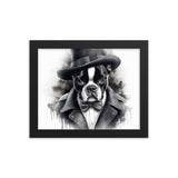 Boston Terrier Gentleman on Framed Poster
