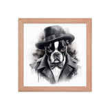 Boston Terrier Gentleman on Framed Poster
