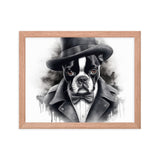 Boston Terrier Gentleman on Framed Poster