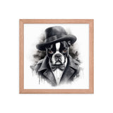 Boston Terrier Gentleman on Framed Poster