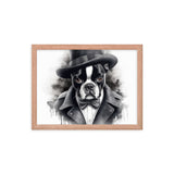 Boston Terrier Gentleman on Framed Poster