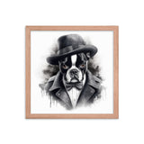 Boston Terrier Gentleman on Framed Poster