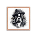 Boston Terrier Gentleman on Framed Poster