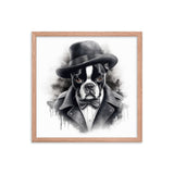 Boston Terrier Gentleman on Framed Poster