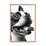 Overjoyed Boston Terrier Dog Framed Poster