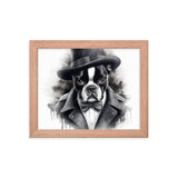 Boston Terrier Gentleman on Framed Poster