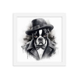 Boston Terrier Gentleman on Framed Poster
