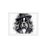 Boston Terrier Gentleman on Framed Poster