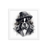 Boston Terrier Gentleman on Framed Poster