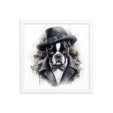 Boston Terrier Gentleman on Framed Poster