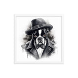 Boston Terrier Gentleman on Framed Poster