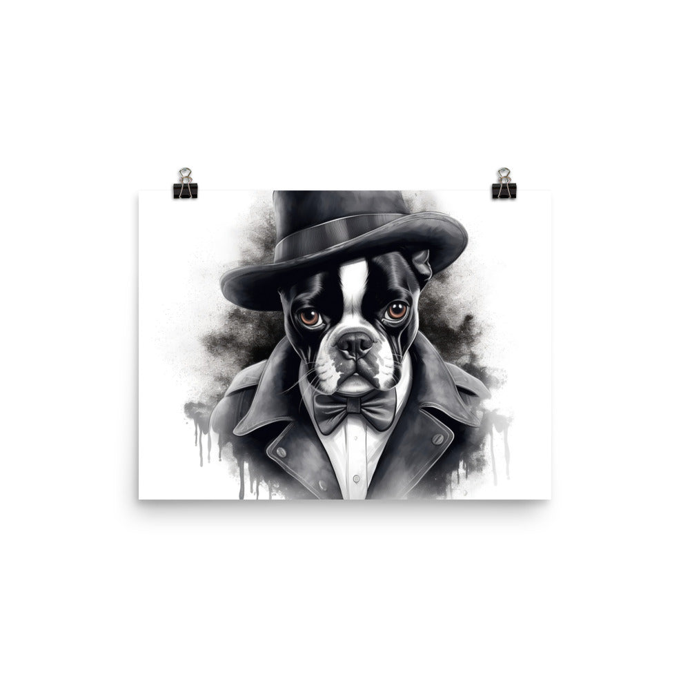 Boston Terrier Gentleman on Poster