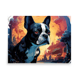 Artistic Representation Of A Boston Terrier In A Surreal Place Poster