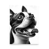 Overjoyed Boston Terrier Dog Poster