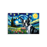 Starry Night - Boston Terrier Dog Poster
