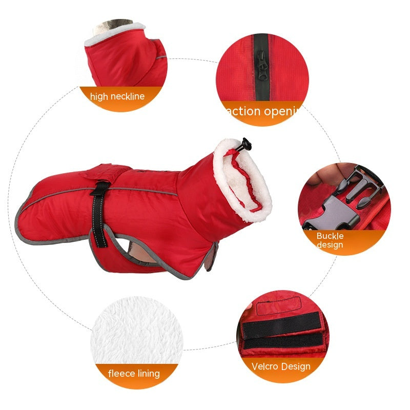 Cotton-padded Dog Coat For Winter