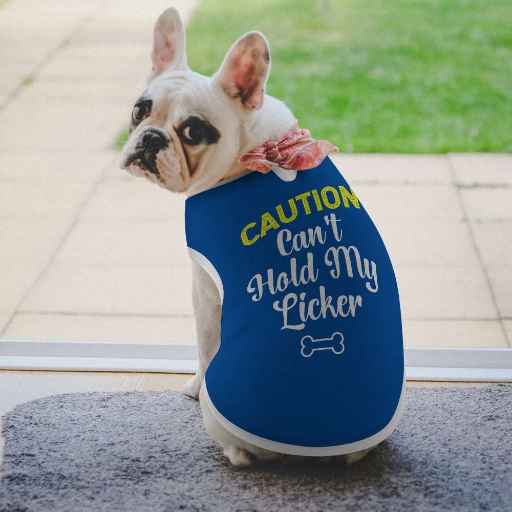 Caution Can't Hold My Licker Dog Shirt Tank Top